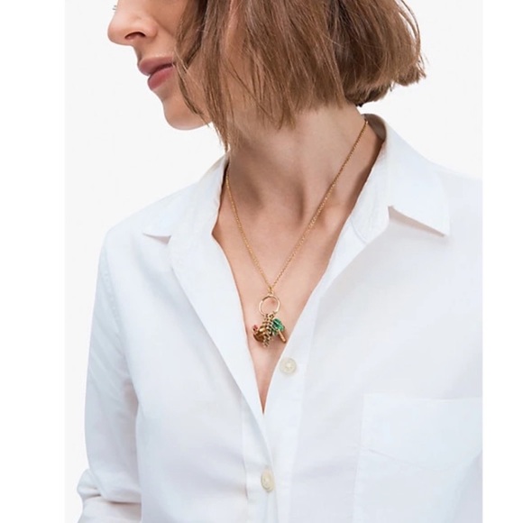 $78 Kate Spade Aloha Charm Pendant Necklace in gold - Picture 3 of 12